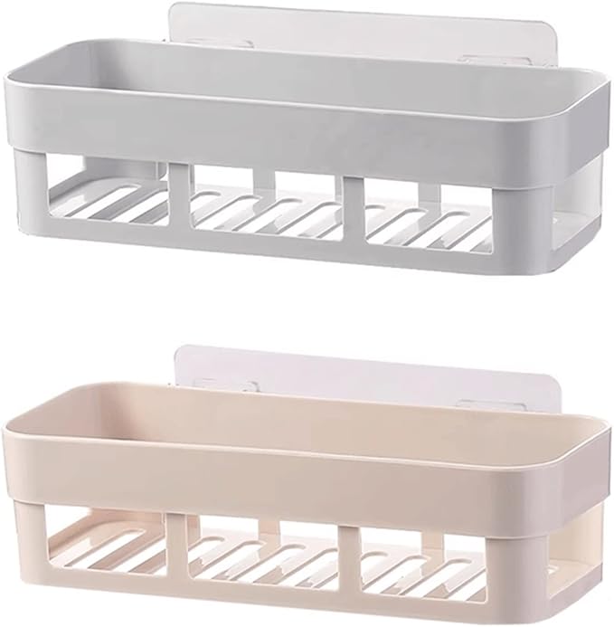 Floating Shelves for Wall 2 Shelves Toilet Simple Plastic Storage Rack Toilet Washstand Wall Mounted Storage Rack Non Perforated Storage Rack Shelf Organizer Rack(C)