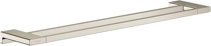 hansgrohe AddStoris Modern Double Towel Bar in Polished Nickel, 41743830