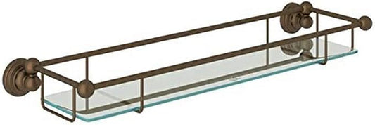 ROHL U.6953EB Perrin & Rowe® Edwardian Wall Mount Tempered Glass Vanity Shelf