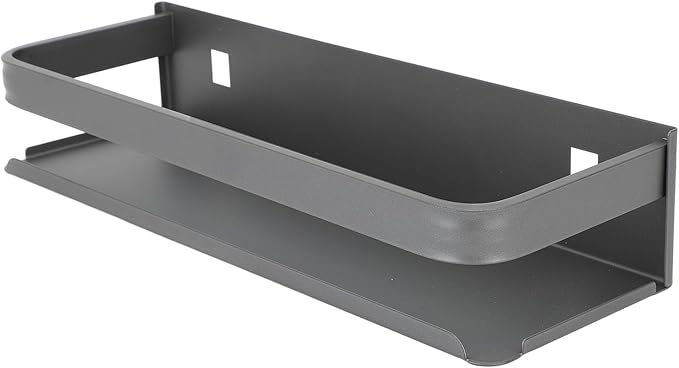 TANIQIACA Simple Aesthetic Wall Mounted Bathroom Rack, Multifunctional Floating Shelves for Bathroom Kitchen Storage, Sturdy Stainless Steel, Large Capacity, Strong Adhesive, No Drill Insta (30cm)