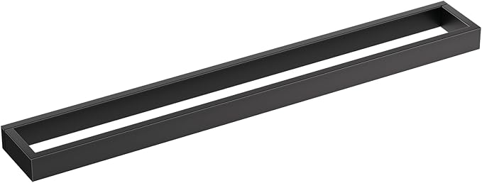 TNOMS Single Towel Bar Towel Holder Bathroom Hardware Accessories,Stainless Steel Wall-Mounted Towel Rack Towel Rail,24 Inches Matte Black