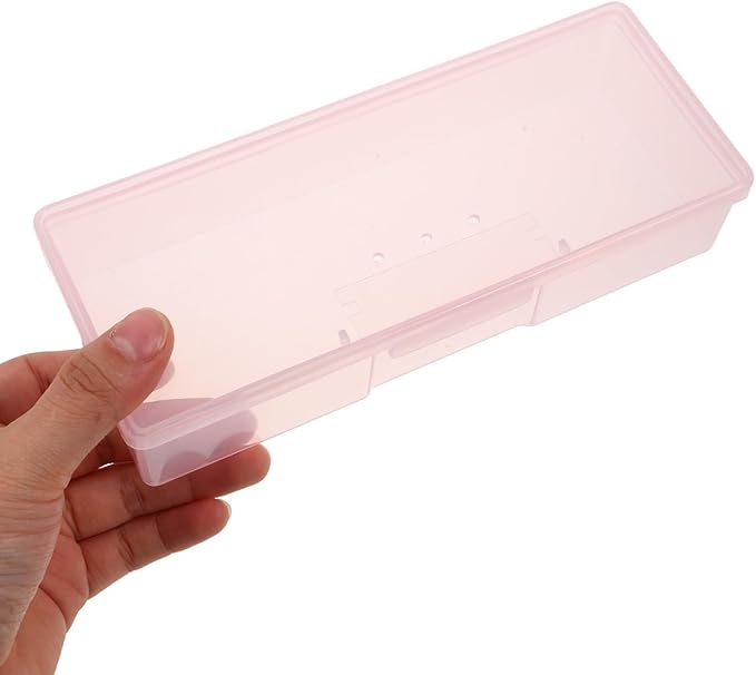 Manicure Tool Box Organizer Clear Nail Storage Case Portable Nail Kit Organizer for Home Salon Use with Large Capacity