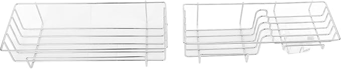2PCS Set Toilet ing Shelf, Bathroom ing Shelf, Wall Mounted Bathroom with Adhesive, Multifunctional Iron Wall for ing STO, Space