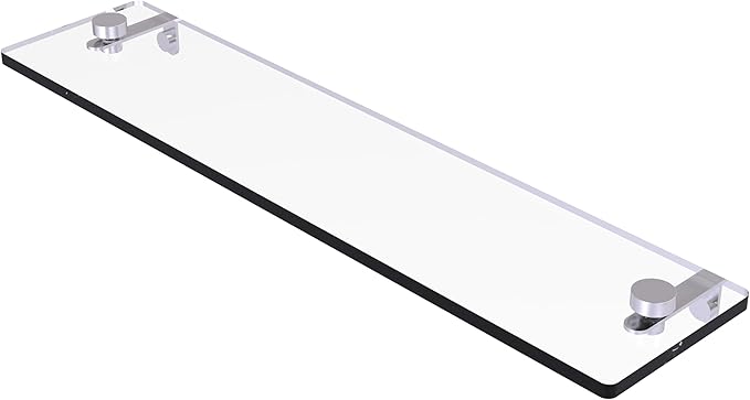 Allied Brass MT-1-22 Montero Collection 22 Inch Vanity Beveled Edges Glass Shelf, Satin Chrome