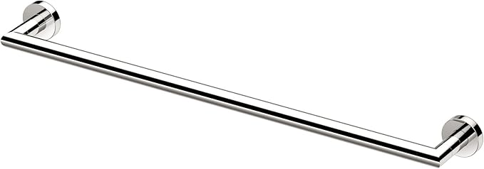 Gatco 4310 Glam Single Towel Bar, 24 Inch, Polished Nickel | Wall Mounted Bathroom Towel Holder, Total Length 26"