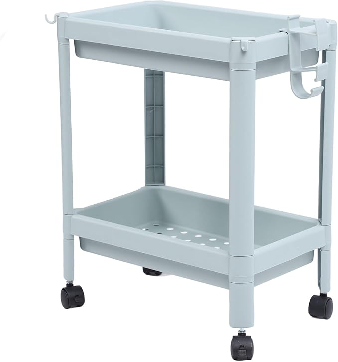 Bathroom Floor Shelf, Bathroom Storage, Open Shelf, Freestanding Corner Shelves, Shelves, Storage Shelves, Nordic (2 Layers (with Wheels)