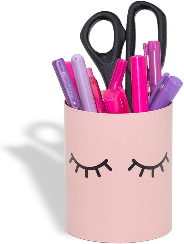 GEGUTON Makeup Design Pen Holder ?€? Steel, Nude Pink, Fun and Feminine Look ?€? Organizes Pens and Accessories, Adds Charm to Desks, Great Gift Idea ?€? Fun Collection