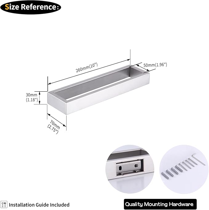 GERZWY Bath Towel Holder SUS304 Stainless Steel Towel Hanger Towel Ring for Bathroom Lavatory Wall Mount Contemporary Style, Brushed Finish HG1706-LS