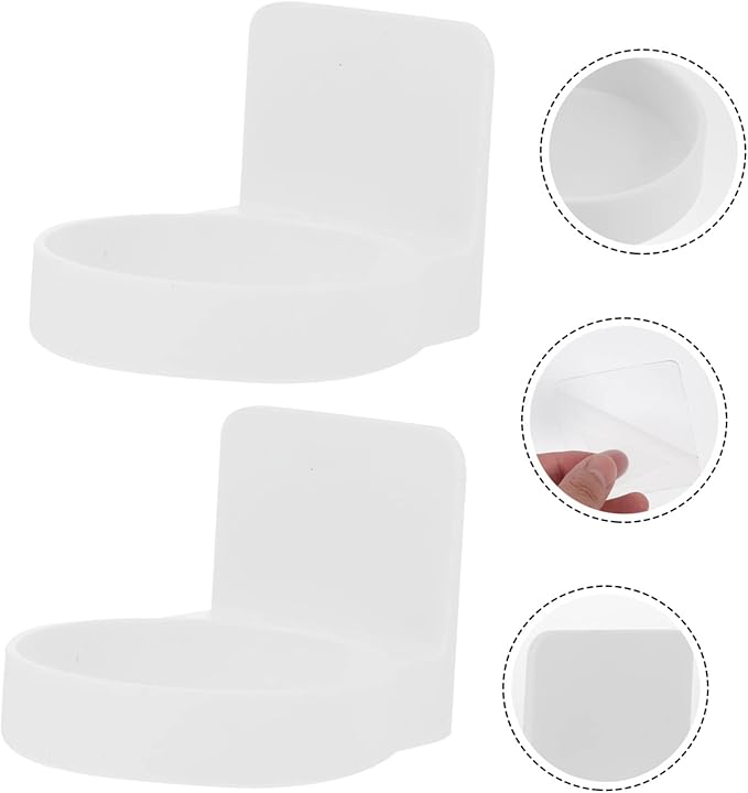 ABOOFAN 2sets 2pcs Wall Mounted Bathroom Storage Rack Nail Toiletry Shelf for Jewelry and Items Elegant Design for Home Decor for Rental Houses 2pcs*2