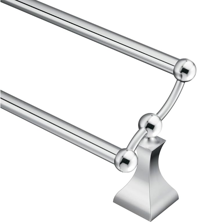 Moen DN8322CH Retreat 24-Inch Double Towel Bar, Chrome