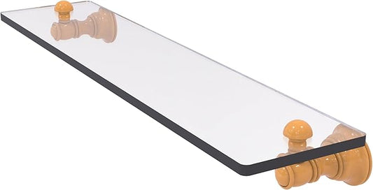 Allied Brass CL-1-22-GLY Carolina Collection 22 Inch Glass Shelf, Golden Yellow