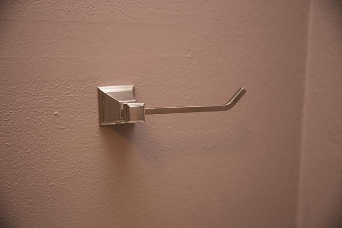 Design House 560490 Torino Classic Modern Euro Toilet Paper Holder for Bathroom Satin Nickel
