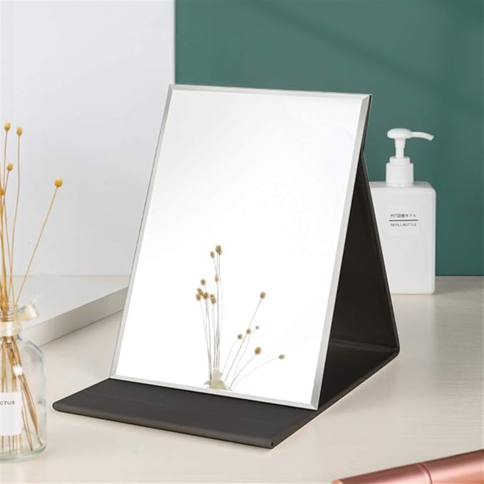 Zcooooool Large Portable Super HD Mirror - Multi Stand Angle Hand Free/Handheld/Tabletop Foldable Mirror 6.9x4.9 Inch