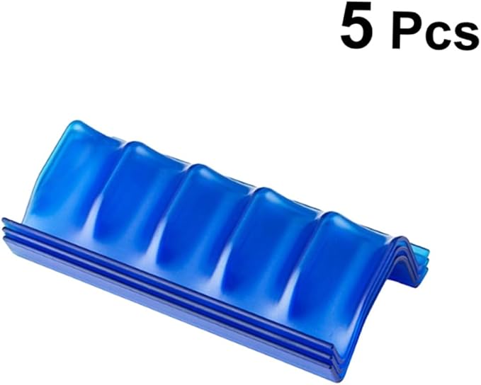 SHINEOFI 5 Slots Essential Oil Bottle Storage Rack Bathroom Counter Organizer Foldable Plastic Rack