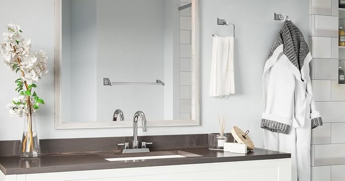 Design House 560466 Torino Classic Modern Wall Mount Towel Ring for Bathroom Kitchen Satin Nickel