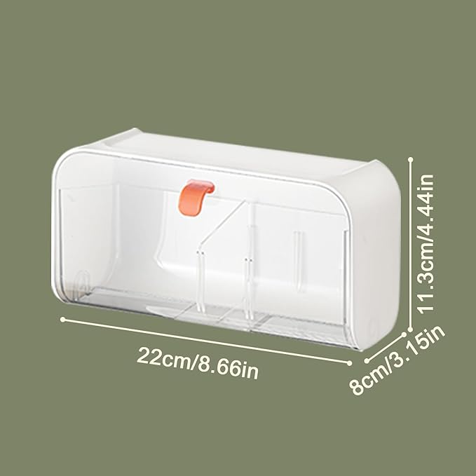 SUNFICON Wall Mounted Cotton Pads Holder Organizer Cotton Swab Balls Holder Q-tip Dispenser Qtip Storage Canister Cosmetic Pads Container Flossers Box Case