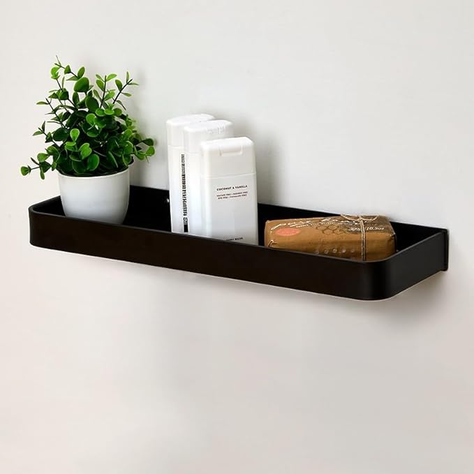 Lakeside Metal Bathroom Storage Shelf - Adhesive or Wall Mount