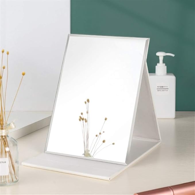 Zcooooool Large Portable Super HD Mirror - Multi Stand Angle Hand Free/Handheld/Tabletop Foldable Mirror 6.9x4.9 Inch
