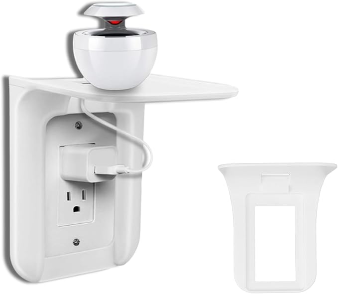 Outlet Shelf, Outlet Shelf Wall Holder ABS Plastic Bathroom Wall Organizer Holder for Smart Home Devices, Phones, Speaker