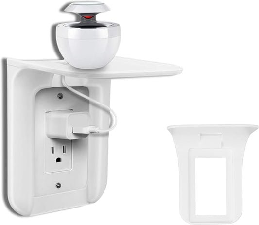 Outlet Shelf, Outlet Shelf Wall Holder ABS Plastic Bathroom Wall Organizer Holder for Smart Home Devices, Phones, Speaker