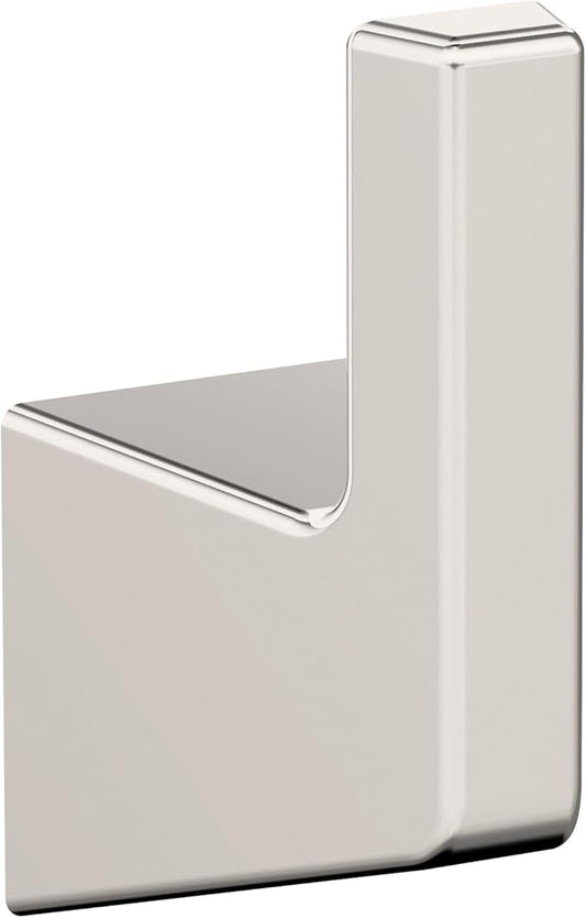 Amerock BH36000PN | Polished Nickel Single Robe Hook | 3-9/16 in. (90 mm) Length Towel Holder | Blackrock | Towel Hook for Bathroom | Bathroom Hardware | Bath Accessories