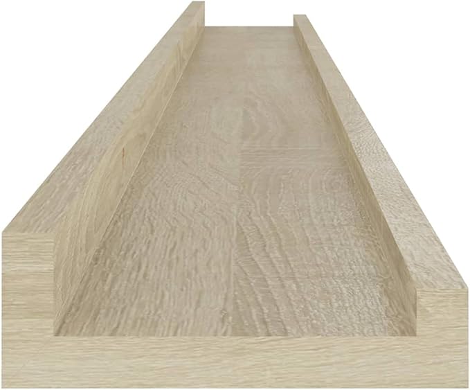 Wall Shelves 4 Pack Sonoma Oak Floating 39.4 Inch for Living Room Bedroom Storage Display with 11lb Capacity Easy Install Decorative Wall Mounted Shelves
