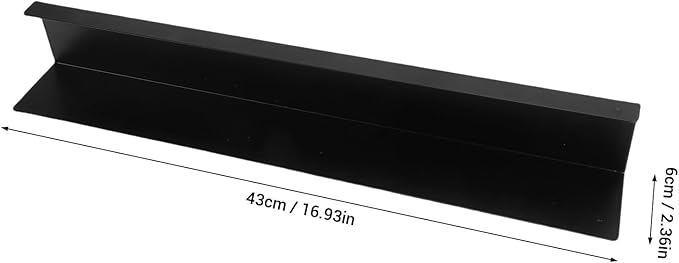 Wall Mounted Picture Shelf Floating Display 16.93 x 2.36 x 2.36in No Drilling Bathroom Shelf with Carbon Steel for Living Room Bedroom Bathroom (Black)