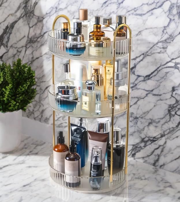 Makeup and Jewelry Organizer. Rotating. Three levels.
