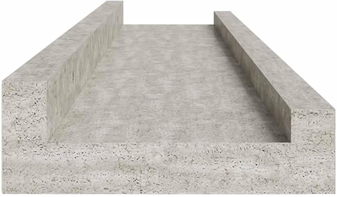 Wall Shelf Set of 4, 23.6-inch Floating Shelves for Bedroom, Modern Concrete Grey MDF Display Ledge for Decor, Books, and Collectibles, Space-Saving Storage Solution