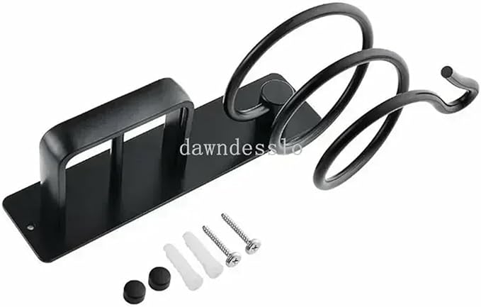 Dryer Holder Organized Rack Wall Mounted Straightener Stand Bathroom Shelf Storage Shelves Accessories(White)