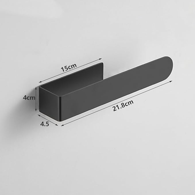 Towel Holder Hand Towel Holder for Bathroom Kitchen Wall,Adhesive Towel Bar Towel Ring,Stainless Steel, Black