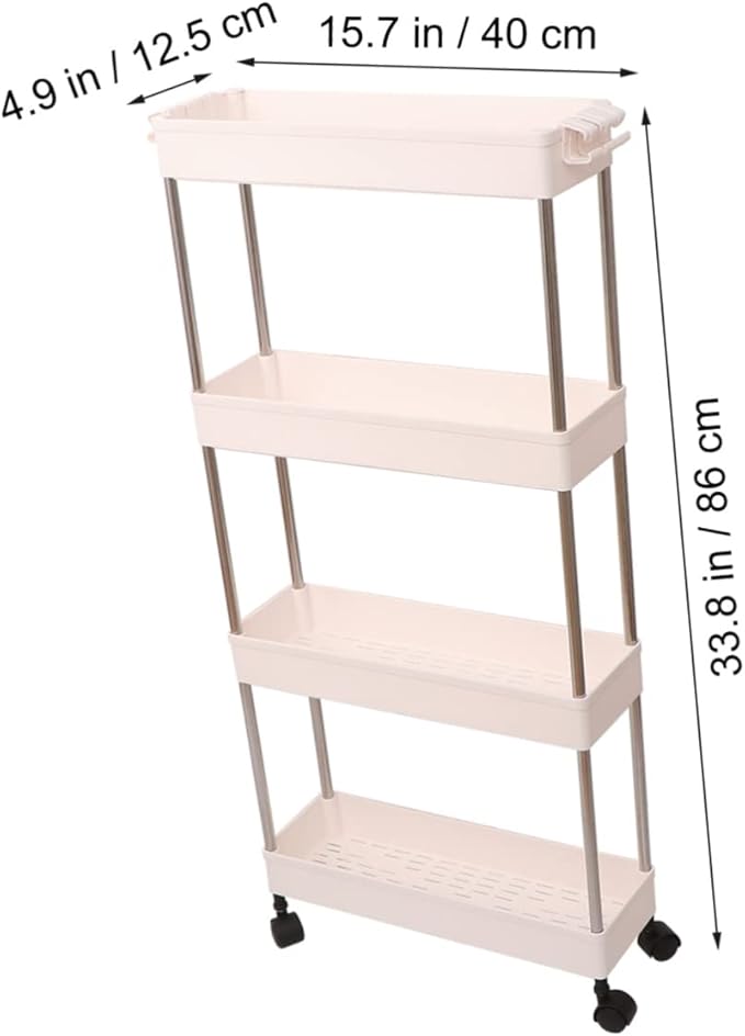 PRETYZOOM Bathroom Storage Shelves Plastic Kitchen Rack Multifunction Bathroom Shelf Corner Rack