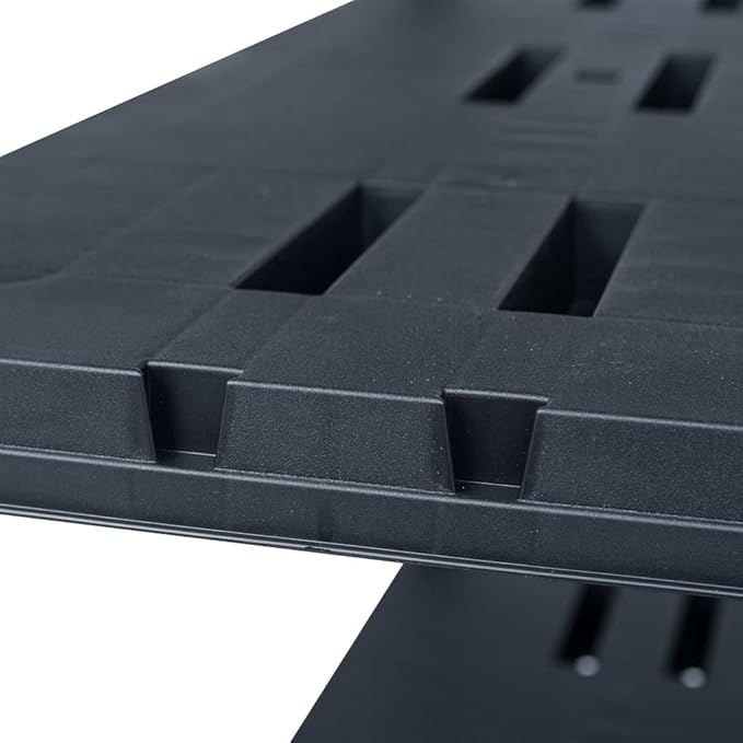 Storage Shelf Racks,Free Standing Storage Shelf, Modern Shelves for Kitchen Bathroom Warehouse, Office, Conference Room 2 Pcs Black 485 Lb 35.4"X15.7"X54.3" Plastic