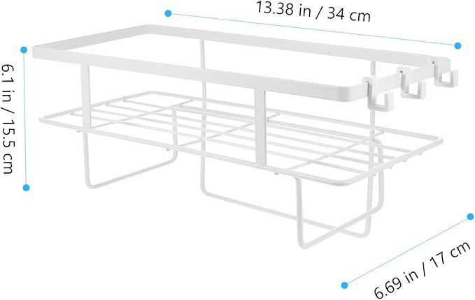 Cabilock Toilet Shelf Iron Bathroom Storage Rack Multi-use Holder Storage Baskets Simple Elegant Design