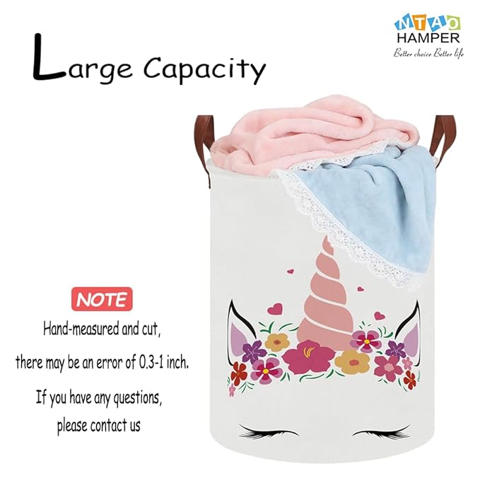 NTAOHAMPER Laundry Hamper,Laundry Basket,Baby Nursery Hamper,Waterproof Storage Bin,Clothes Organizer Basket,Room Decor(Unicon)