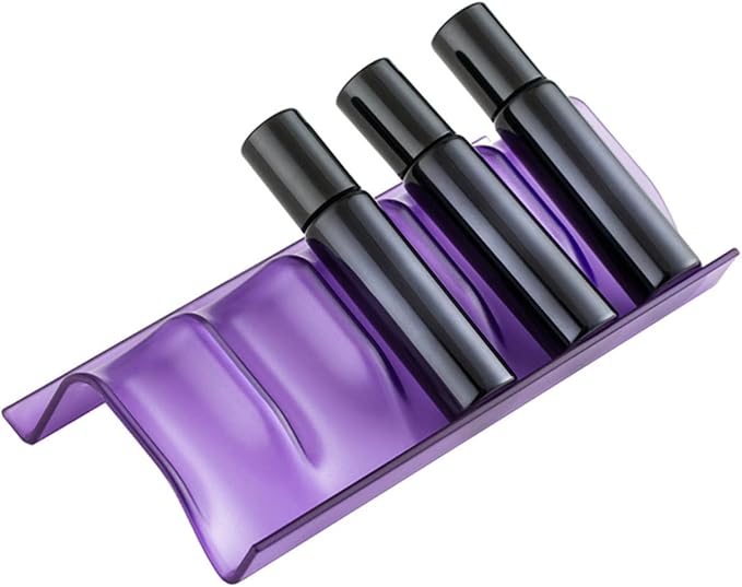 1pc Essential Oil Bottle Storage Rack Slot Foldable Organizer for Home Office Purple for Displaying Organizing Essential Oils Easy Access Label Viewing