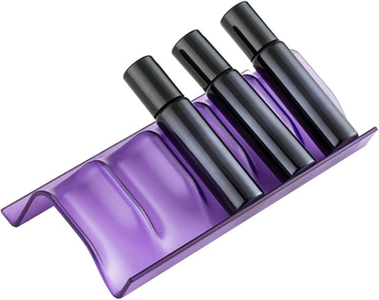 1pc Essential Oil Bottle Storage Rack Slot Foldable Organizer for Home Office Purple for Displaying Organizing Essential Oils Easy Access Label Viewing