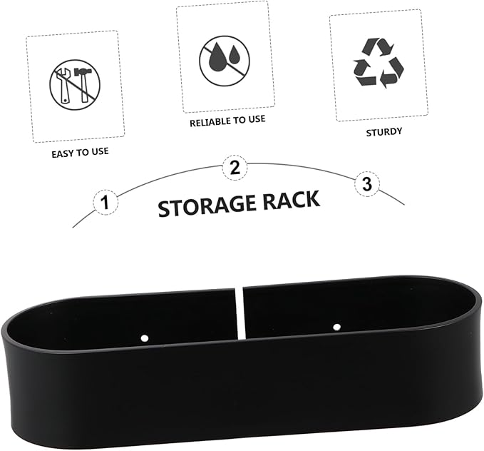 Ciieeo 1pc Multifunctional Metal Bathroom Wall Rack Punch Design Easy Installation Space-Saving Shelf for Toiletries Creams and Soap Strong Adhesion Easy to Clean