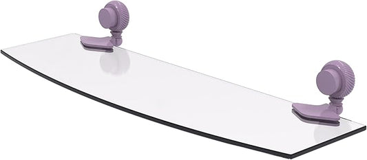 Allied Brass 433T/18-LVN Venus Collection 18 Inch Glass Shelf with Twist Accents, Lavender
