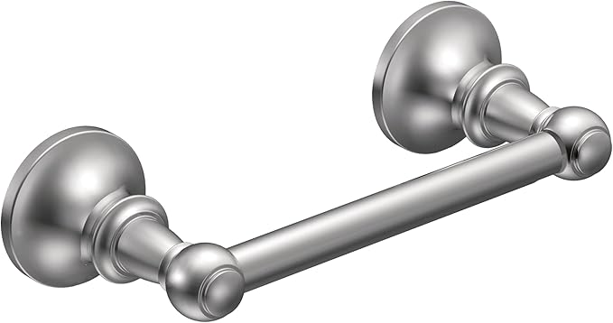 Moen Vale Chrome Double Post Pivoting Toilet Paper Holder, Wall Mounted Toilet Tissue Holder DN4408CH