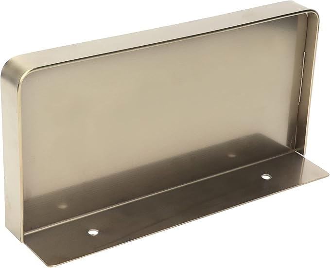 Yosoo Health Gear Bathroom Cell Phone Shelf Wall Mounted Phone Holder Plate, Sturdy Stainless Steel Toilet Phone Storage Tray 7.3x3.5in Bathroom Phone Shelf with Raised Edges (Gold)
