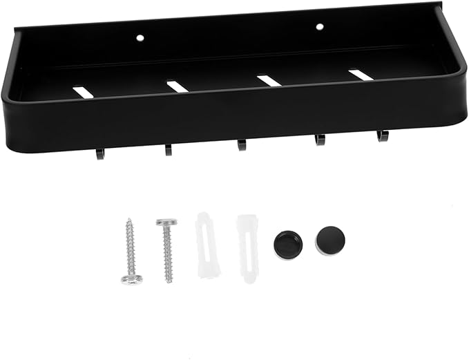 Bathroom Shelf Wall-Mounted Floating Holder Household Storage Rack with Strong Load-Bearing for Home Hotel Kitchen and Washroom Organization