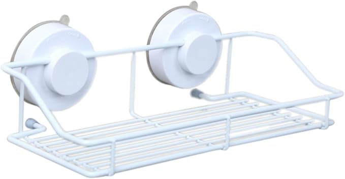 LIFKOME Wall Mounted Bathroom Shelf Cup Organizer for Kitchen Bathroom Storage White Wire Rack Easy to Clean Space-Saving for Items