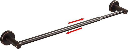 BigBig Home Bronze Towel Bar, Adjustable 15 to 24 Inch Towel Holder for Bathroom, Bath Towel Rack Farmhouse Wall Mounted Rustic Oil Rubbed ORB