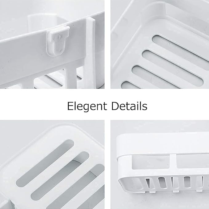 Bathroom Organiser Without Drill Bathroom Shelves & Accessories Bathroom Organiser Self Adhesive Bathroom Shelf Bathroom Racks and Shelves Bathroom Organiser Stand(Pack of 2)