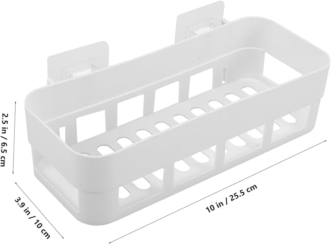 Wall-Mounted Storage Rack Design Bathroom Shelf for Toiletries Kitchen Organizer and Easy to Clean White for Space-Saving
