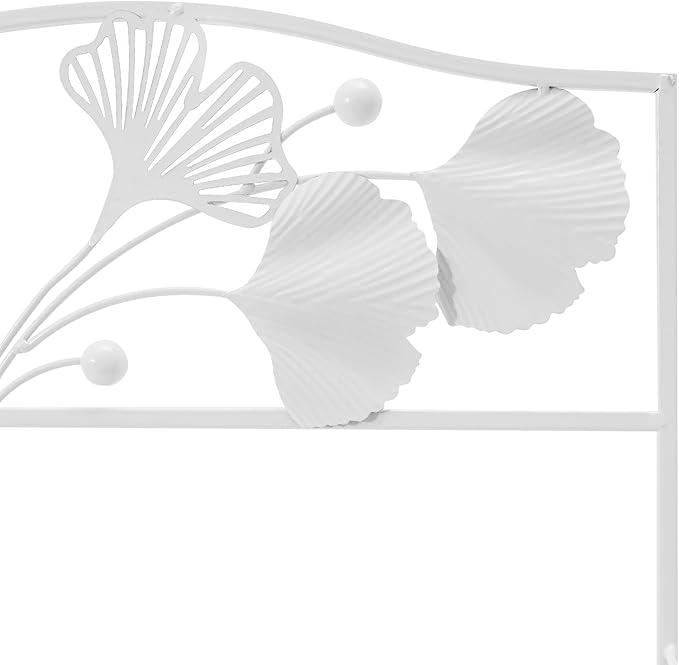 3PCS Metal Nail Polish Racks, Nail Polish Wall Organizer 4 Tiers Leafage Shape Display Rack Wall Mounted Display Case for Home Spa Nail Salon Shop- White