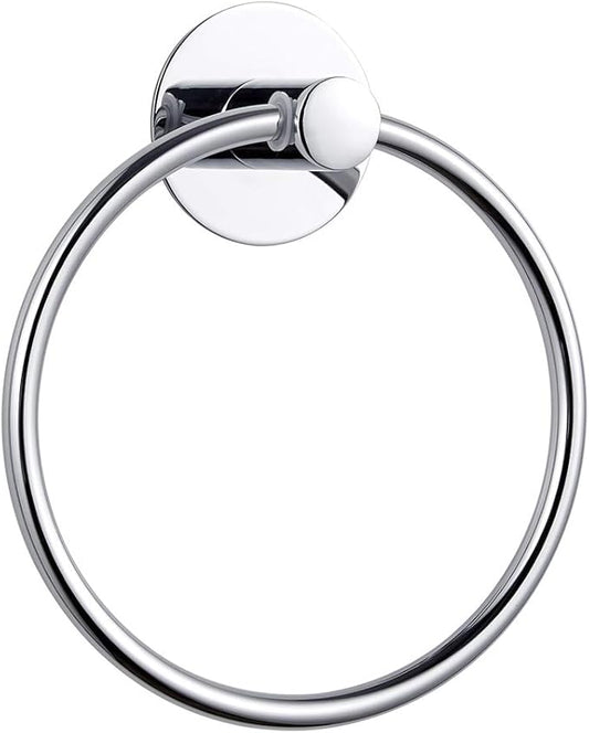 GERUIKE Adhesive Towel Ring Self Adhesive Hand Towel Ring Stainless Steel Rustproof Bathroom Towel Holder Wall Mount