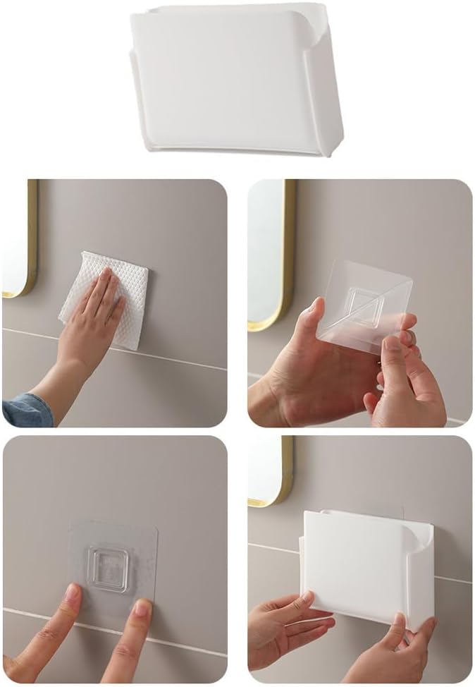Facial Mask Holder Wall Mount Self-Adhesive Collagen Face Masks Storage Box Organizer Case Dispenser for Collagen Daily Mask Sheets Skincare Real Deep Overnight Hydrogel Mask