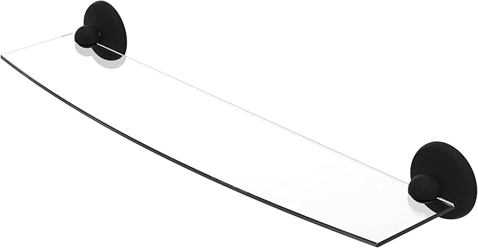 Allied Brass MC-33/24-BKM Monte Carlo Collection 24 Inch Glass Shelf, Matte Black
